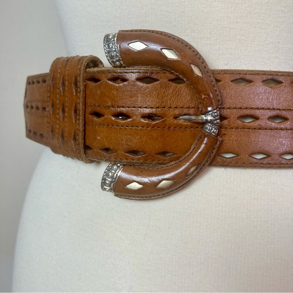 Vintage Leather Hand Cut Artisanal Belt